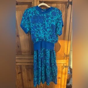 Adrianna Papell Vintage 100% Silk Dress Size 6, Made in Korea